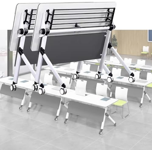 Konferenztisch Besprechungstisch Klappbarer 1 2 Stück Konferenztisch Mit Rädern, Klappbar & Spleißen Büro-Empfang Besprechungstisch/ Seminar-Schulungstisch, Business-Schreibtisch Für Sitzungszimmer Fü