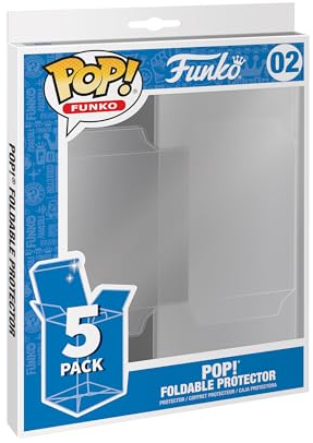 Funko POP! Schutzhülle: 5PK Faltbare POP Schutzhüllen (Non-UV) - Premium Schutzhüllen Display Cases Pop! Vinyl-Sammelfiguren - Langlebig - Kristallklar - Stapelbare Aufbewahrung