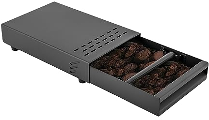 Recipiente de café para cafetera, cajón de metal para cafetera Espresso con barra extraíble que absorbe el ruido