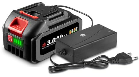 ONEVAN Akku Li-Ion 20V mit Ladegerät, Werkzeugakku Akkus mit LED Indikator, Ersatzakku für Alle ONEVAN-Werkzeuge (3000mAh, 1 Akku + Schnellladegerät)