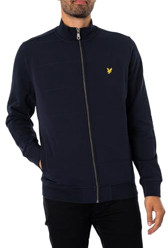 Lyle & Scott Men's Hybrid Baffled Track Jacket, Blue, XL