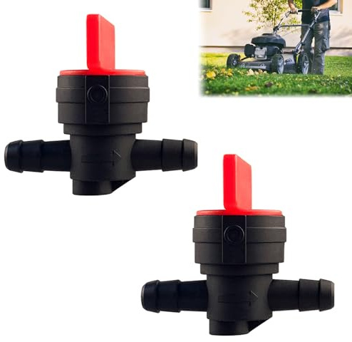 Tondeuse à Gazon Robinets de Carburant, Robinet D'Essence Universel en Plastique, Vanne d'arrêt de Carburant en Ligne, de 8 mm pour Moto, Quad, Scooter, Scooter, Tondeuse à Gazon, etc. 2PCS