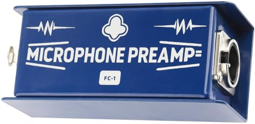 Mic Preamp FC-1 Mikrofon Gain Booster für Heimstudios & professionelle Aufnahmen | Kompatibel mit Shure SM7B & Electro-Voice RE20 | Perfekt für Podcasts, Live-Sound & Studioaufnahmen