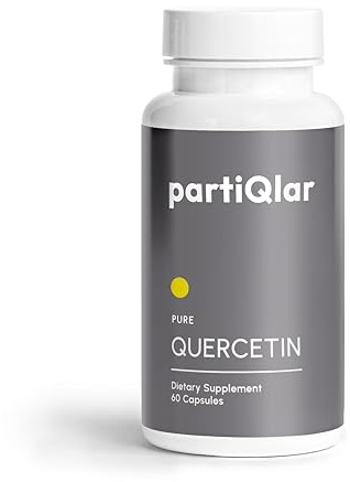 partiQlar Quercetin 500mg Capsules - High Potency Quercetin Supplement for Immune Support & Cardiovascular Health - Bioavailable Antioxidant Bioflavonoid - 60 Veggie Capsules