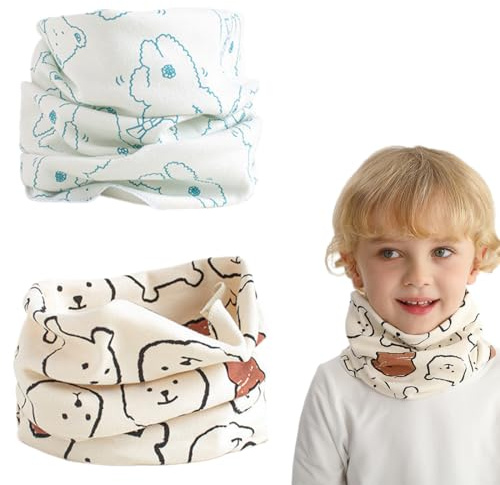 ZEPIQOR 2 pcs Scaldacollo Bambini Sciarpa Bambina Bambino Invernale Autunno Primavera Sciarpa Bambini Multifunzione Bandana Tubolare Unisex per Ragazzi e Ragazze