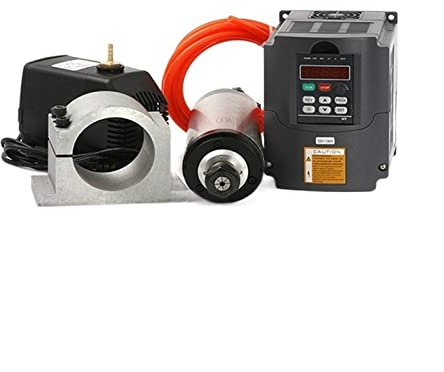 CNC-Spindelmotor-Kit, Wassergekühltes Spindelkit 2. 2kw cnc. Fräsen Spindelmotor + 2. 2kw vfd + 8 0mm Klemme + Wasserpumpe / Pfeife + 13 stücke Er20. for CNC Router für DIY-Gravur, CNC-Gravur, CNC-Boh