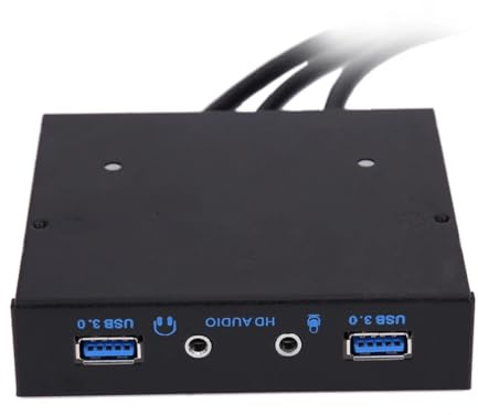 Uxsjakjsd 3,5 da 20pin A 2 USB 3.0 Hub Porta HD Audio PC Floppy Floppy Front Pannello PC Floppy Expansion Pannello Frontale