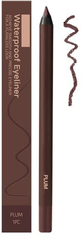 Waterproof Eyeliner in Rich Plum Color – No Fading & Smudge Proof Eyeliner for Mature Women, Smooth Smooth and Easy to Color, Long Lasting Anti-Dizziness