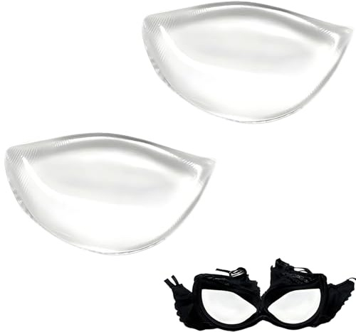 1 Pair Silicone Breast Enhancers for Bras, Transparent Silicone Breasts Insert Pads, Chicken Fillet Bra Fillers for Women Ladies Bikini Swimsuit Dresses