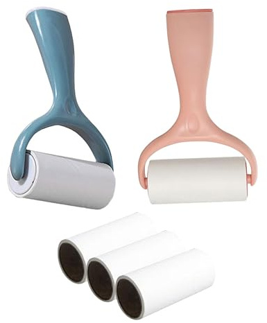 COLLBATH Detachable Pet Hair Remover Brush with Sticky Lint Paper for Clothes Sofa Carpet Bedding Easy Tear Roller for Dust and Lint Removal and Practical Hair Remover Tool