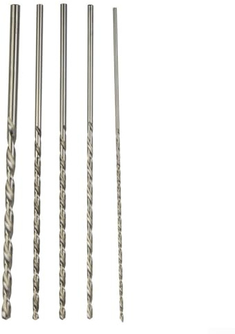Desiumite High Speed Steel Extra Long Drill Bit Set 5 Piece, Multi Material Heavy Duty Bits for Metal Wood Plastic PVC Stainless Steel, 2/3/3.5/4/5mm 160mm