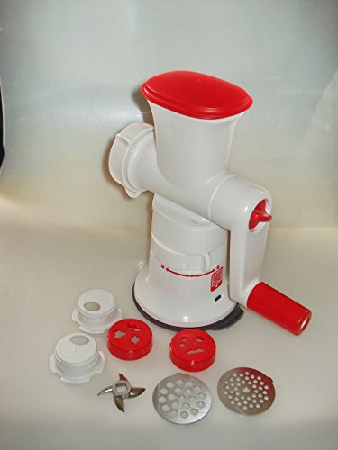 Tupperware Profi Chef Fleischwolf mit Gebäck-Aufsätze Drehwolf Gebäckpresse Fusion Presse