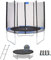 Kangui - Trampoline Rond Ø250cm avec Filet, échelle, bâche et kit d'ancrage- RALLI 250