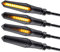 Simda Pro E Mark Led Motorrad Laufeffekt Blinker Lauflicht Sequentiell Schwarz Universal Quad ATV Lauflichtblinker Super Optik und Schön Hell Wasserprüf IP67 E Prüfzeichen