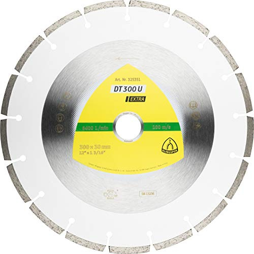 Klingspor DT 300 U Disque à tronçonner diamanté 300 x 2,8 x 30 mm 17 segments 50,1 x 2,8 x 7 mm Denture standard