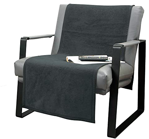 Erwin Müller Sesselschoner, Sofaläufer, Sofaschoner dunkelgrau Größe 75x200 cm - strapazierstark, weich, temparaturausgleichend (weitere Farben)