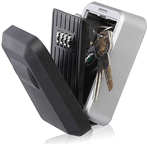 Box Key Zinco Azzerare I Codici Chiave Memorizzati Impermeabile A Parete Scatola Serratura Database Di Riserva Chiave Garage Casa Storage Key Lock Box ( Colore : Nero , Dimensione : Taglia unica )