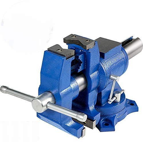 VEVOR Multifuncional Banco de Cabeza Giratoria de 360° 30KN Fuerza de agarre 3000KG para Procesamiento de Máquina y de Vicio de 6 Pulgadas con Base y Herramienta Tornillo de Banco, Industrial