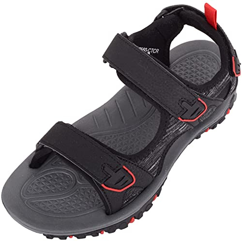 Mens Slip On Lightweight Casual Gladiator Style Sports Summer Holiday Beach Sandals Shoes - Black - UK 11 / EU 45