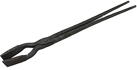 Tenaza de forja Pinzas planas Pinzas de herrero 58cm 1.1kg Tenaza de forja para la fabricación de cuchillos Ingeniero Herrero Forja Yunque