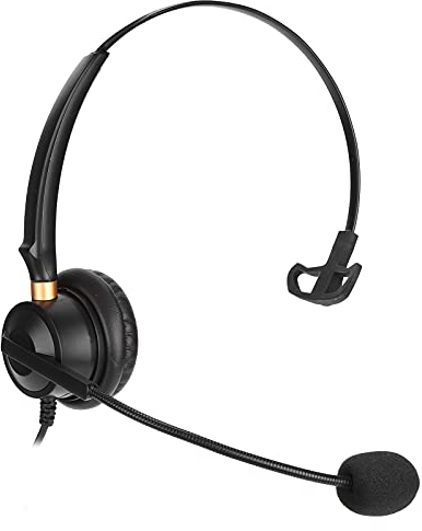 H600-2.5 Telefonhörlurar, Mono -headset 2.5 Mm -uttag, Enstaka öronbrusreducerande Headset, Callcenter Office -headset för Smarttelefon PC -bärbar Dator