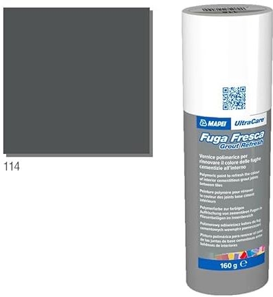 Mapei Ultracare FUGA Fresca Fresh Escape 114 Anthracite Polymer Paint to Renew The Color of Cement Joints Bottle 160 gr.