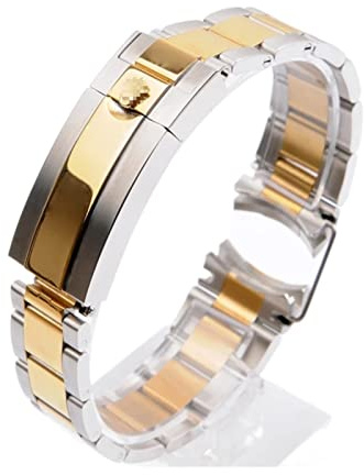 REFKIT Correa de reloj for Rolex for SUBMARINER for DAYTONA, accesorio de reloj con borde de arco de acero inoxidable sólido, correa de reloj for hombre(B)