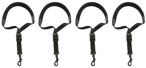 VENEKA 4X Verstellbarer, Gepolsterter Saxophon Saxophon Umhänge Gurt mit Karabiner, Schwarzen und Kaffee Saxophon Teilen und Zubehör