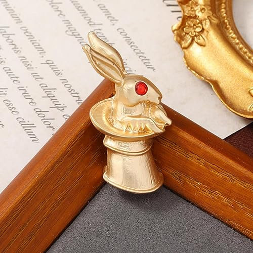 YAHOYA Vintage Matt Gold Farbe Sammlung Sternzeichen Kaninchen Brosche Karikatur Tier Anstecknadel Niedlich Frauen Mädchen Tasche Schnalle Abzeichen Mantel Corsage Geschenk