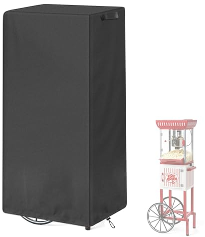 Popcorn Cart Cover Waterproof Durable 420D Oxford Popcorn Maker Cart Covers Protective Outdoor Indoor Popcorn Machine Cart Dust Cover (25L X 18W X 52H)