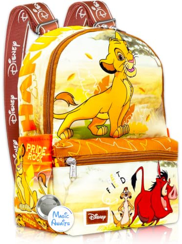 Lion King - Zaino Simba da 33 cm, con tasca frontale