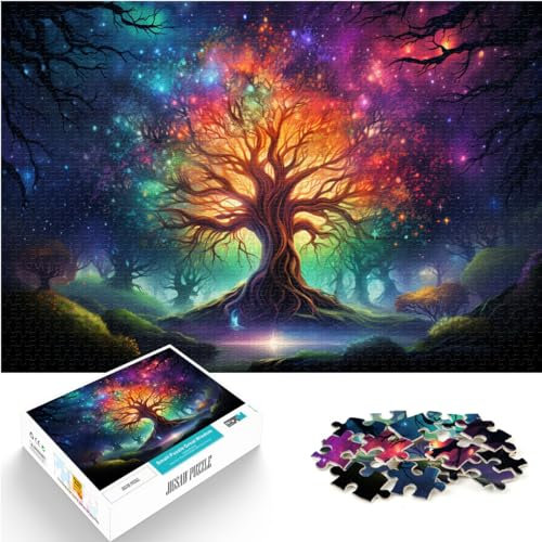 Puzzle per puzzle albero della vita sotto la luce delle stelle puzzle per adulti Puzzle da 1000 pezzi Puzzle in legno gioco di sfida unico 1000 pezzi (50x75 cm)