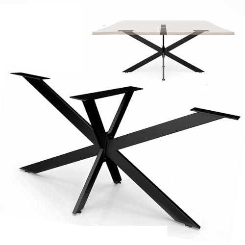 Spider Tischgestell Metall Esstisch Beine Möbelbeine für DIY Tisch Industriestil Pulverbeschichtete Stahlbeine Einfache Montage 58 x 43 x 98 cm