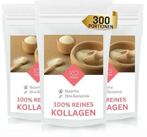 Hochdosiertes Kollagen Pulver 3kg - 100% Reines Collagen Pulver im Beutel