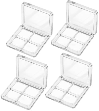 Healeved Kit De 4 Plateaux Vides Pour Fards À Paupières Mini Palette De Voyage Support Portable Pour Rouge À Lèvres Pour Cosmétiques
