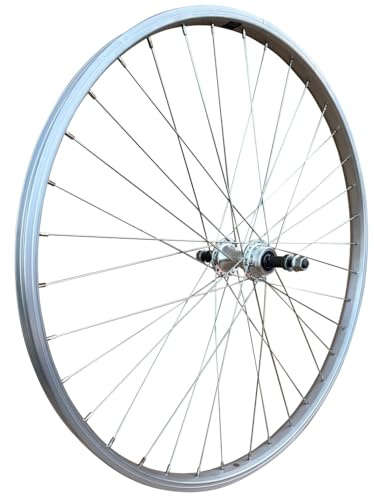 Baldys Screw On Freewheel 26 Silver Alloy Rear Mountain Bike Sealed Bearing Wheel