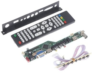 Yhytgbhk 1Set TV Motherboard T.SK105A.03 Universal LCD TV Controller Driver Board PC/VGA/USB Interface Replace T.V53.03(C 4pcs)