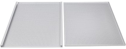 Juego de 2 bandejas de aleación de aluminio para hornear hojaldre y hojas antiadherentes para hornear pasteles perforados Milfeille
