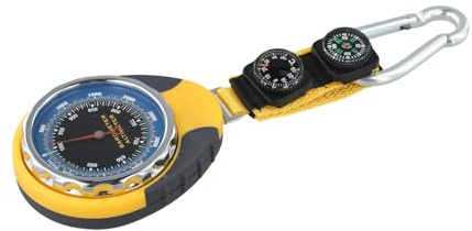 Altimètre d'extérieur 4 en 1 avec baromètre et thermomètre pour suivi de l'altitude et surveillance de la météo, design robuste, parfait pour les amateurs de plein air