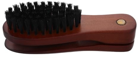 CALLARON Foldable Dual-Sided Coat Brush for Winter Clothes and Shoes Portable Wooden Lint Remover and Shoe Cleaning Tool with Shoe Horn 10.04 X 1.97 X 1.97 Inch