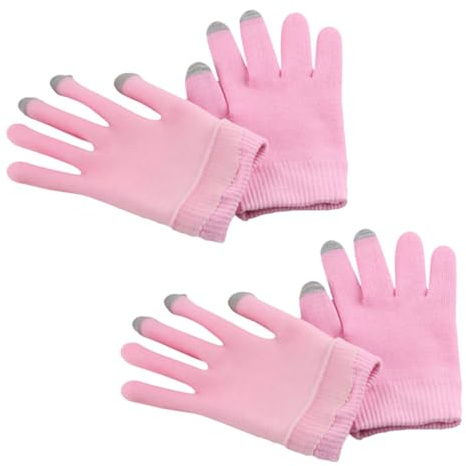 PRETYZOOM 2pairs Moisturizing Gel Gloves Hands Care Mittens for Women Men Touch Screen Compatible Spa Essential Oil Treatment