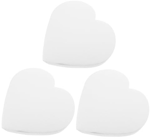TEHAUX Manichino per Torta Nuziale in Schiuma Bianca a Forma di Cuore 8” 20 CM Set da 3 Pezzi Base per Decorazioni di Torte di Compleanno e Shower Modello Riutilizzabile per Esercizi