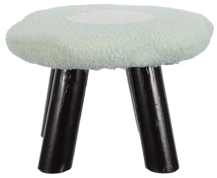 Veemoon Small Foot Stool Ottoman, Flower Foot Rest For Couch, Under Desk Pouf Footstool Footrest With Non-Skid Wood Legs For Ling Room, Bedroom 9.8x9.8x6.3in