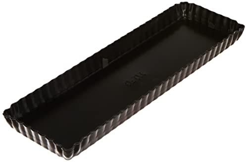 Ibili 823036 - Molde rectangular antiadherente Fondo móvil Moka 36 x 13 cm