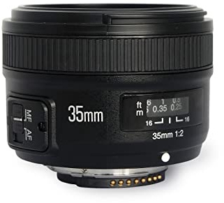 YONGNUO YN35MM F2 Auto Focus Lens Wide Angle Fixed Prime Lens Compatible with Nikon DSLR Cameras
