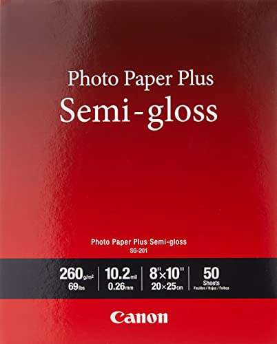 Canon SG-201 8X10(50) Photo Paper Plus Semi-Gloss 8 x 10 (50 Sheets) (SG-201 8X10)