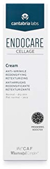Endocare Cellage - Crema Antiarrugas, Antiedad, Redensificante, Retexturizante y Nutritiva, con Ácido Hialurónico, Pieles Normales y Secas, 50ml