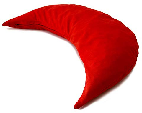 GIRAFFENLAND Halbmond mit Bio-Hirseschalen Köper rot - Hirsekissen | direkt befüllt