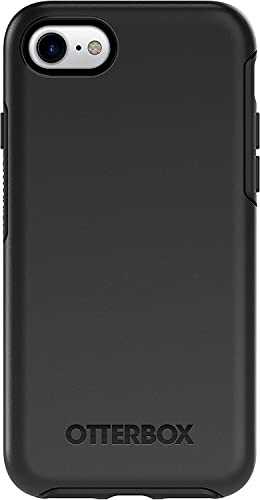 OtterBox iPhone SE 3rd/2nd Gen, iPhone 8/7 (not compatible with Plus sized models) Symmetry Series Case - BLACK, ultra-sleek, wireless charging compatible, raised edges protect camera & screen