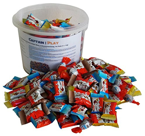 Party Bucket mit Ferrero Kinder Minis in Einzelverpackung, 1er Pack (1 x 1 kg)